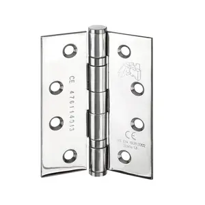 10cm H X 2.3cm W Butt Bearing Pair Door Hinges Polished Chrome