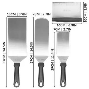 4pc Stainless Steel Spatula BBQ Set - M&W