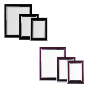 Maison by Premier Purple and Silver Photo Frames - Set of 3