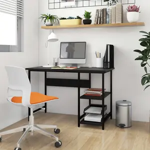 Berkfield Computer Desk Black 105x55x72 cm MDF and Metal