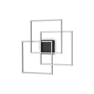 Luminosa Frame LED Decorative Integrated LED Wall Light Black, 3000K