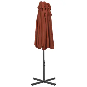 Berkfield Outdoor Parasol with Aluminium Pole 460x270 cm Terracotta