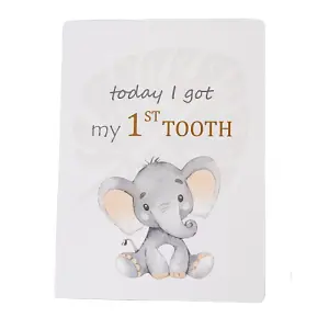 Cute Unisex Baby Elephant Grey Quirky and Fun Set of 24 Milestone Cards