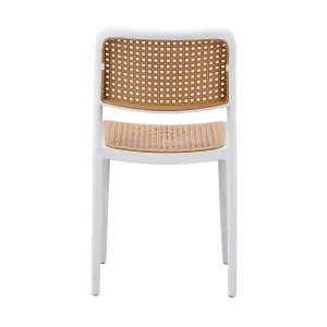 White Plastic Café Dining Chair