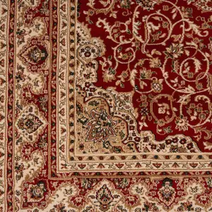 Gold Red Classical Oriental Medallion Area Rug 240cm x 330cm