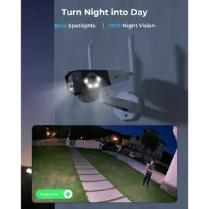 Reolink 2K+ UHD Duo 2 180 degree view, WiFi Advanced AI detection, Colour night vision camera with Solar panel + 64GB MicroSD card