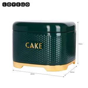 KitchenCraft Vintage Biscuit Storage Metal Square Jar Airtight Large Cake Tin