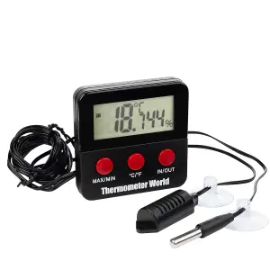 Digital Thermometer Hygrometer with 2 Remote Probes to Measure Humidity and Temperature