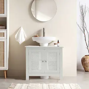 Vera Bathroom Storage Under Sink Cabinet, White