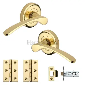 Sophia Door Handle Kit Polished Brass