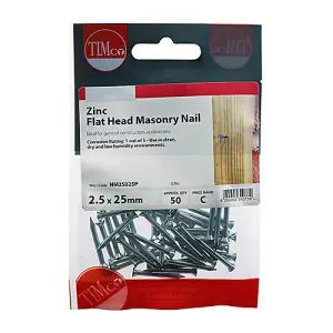 TIMCO Masonry Nails Zinc - 2.5 x 25