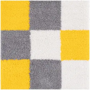 Myshaggy Collection Rugs Geometric Design  381 Yellow