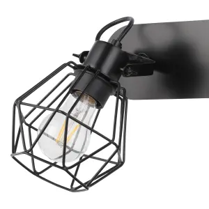 Modern Matt Black 2 Light Spotlight