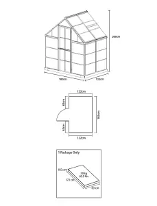 Palram - Canopia Harmony Green 6x4 Greenhouse