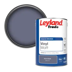 Leyland Trade Vinyl Matt Walls & Ceilings Emulsion Paint Plum Shade (PPG1173-6) 5L