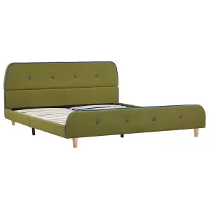 Berkfield Bed Frame Green Fabric 135x190 cm 4FT6 Double