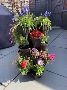 Stackable Trio Tower Planters for Bedding Plants, Strawberries, Herbs etc