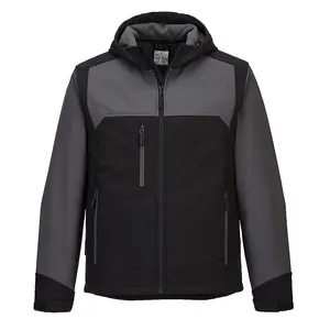 Portwest Mens KX3 Contrast Hooded Soft Shell Jacket