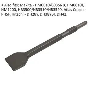 50 x 280mm Wide Impact Chisel - Makita HM0810 - Demolition Breaker Steel Chisel