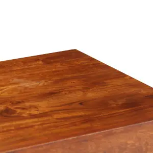 Berkfield Desk Solid Acacia Wood Honey Finish 110x50x76 cm