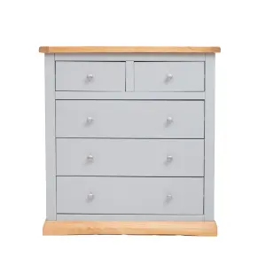 Bomporto 5 Drawer Chest of Drawers Chrome Knob