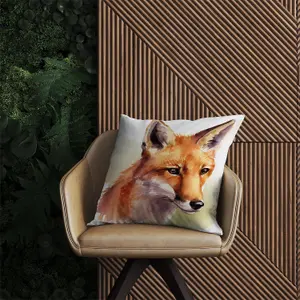 Fox Watercolour Outdoor Cushion 60cm x 60cm