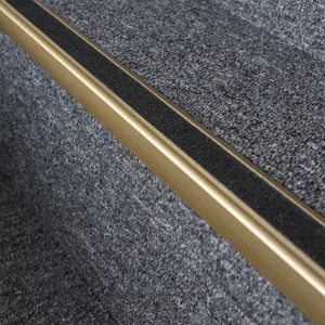 Anodised aluminium anti non slip stair edge nosing trim 900mm x 41mm x 26,6mm A44 gold