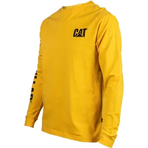 Caterpillar - Trademark Banner Long Sleeve T-Shirt - Yellow - Tee Shirt - L