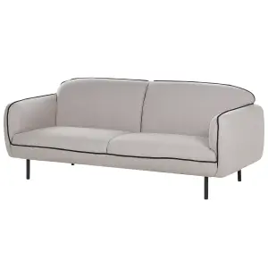 3 Seater Fabric Sofa Light Grey TONSBERG