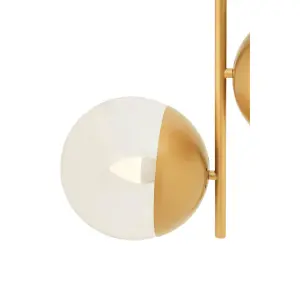 Interiors by Premier Revive Gold Finish 2 Shades Pendant Light