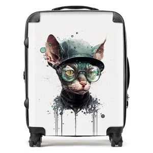 Cornish Rex Cat Splashart Suitcase - Large