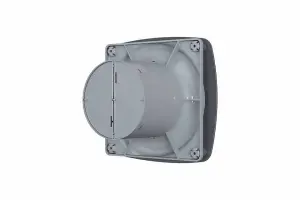 Dark Grey Bathroom Extractor Fan 100mm with Non-Return Valve