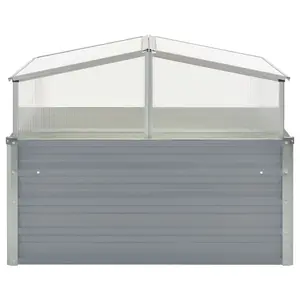 Berkfield Greenhouse 100x100x85 cm Galvanised Steel Grey