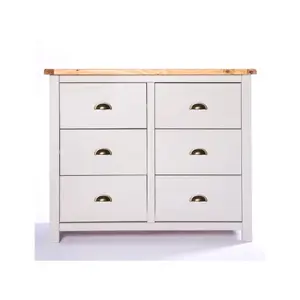 Argenta 6 Drawer Chest of Drawers Brass Cup Handle