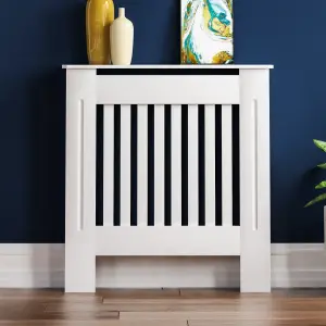 Vida Designs Chelsea Small White MDF Radiator Cover