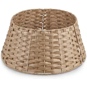 Christie Rattan Tree Skirt Light Brown