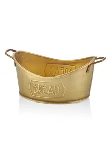 Rozi Gold Bread Basket (Galvanised Steel)