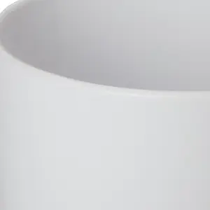 Verve White Ceramic Plant pot (Dia) 27cm, (H)26cm, 11L