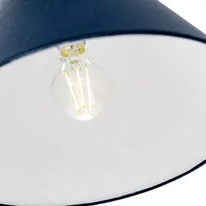 12 Midnight Blue Cotton Coolie Lampshade Suitable for Table Lamp or Pendant