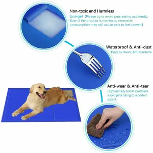 LIVIVO Dog Cooling Gel Pillow Mat - Pet Cooling Pad, Non-Toxic Gel, Self Cooling Mat for Dogs & Cats - Large/90cm x 50cm