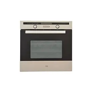 Cooke & Lewis CLMFSTa Built-in Single Multifunction Oven - Brushed black & grey stainless steel effect