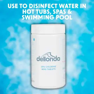 Dellonda 1kg Chlorine Mini Tablets Hot Tub/Spa, Pool Floater, Chemical Dispenser