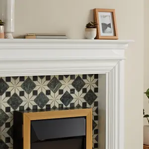 Focal Point Regent White & black MDF Timeless Fireplace surround set