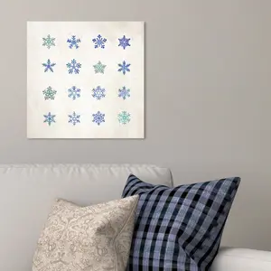 Snowflakes - Wrapped Canvas Print 76.2 cm H x 76.2 cm W x 3.8 cm D