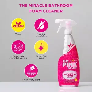 Stardrops The Pink Stuff Miracle Bathroom Foam Cleaner, 750ml (Pack of 12)