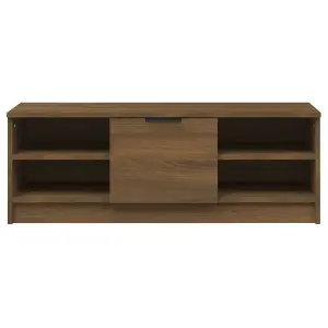 Berkfield TV Cabinet Brown Oak 102x35.5x36.5 cm Engineered Wood