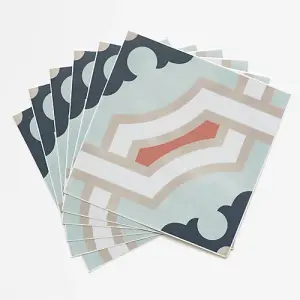 Quadrostyle Traliccio Wall Tile and Furniture Vinyl Stickers 15cm(L) 15cm(W) pack of 6