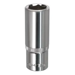 Sealey 17mm 3/8" Square WallDrive Deep Socket Fully Polished Finish Tool SP3817D