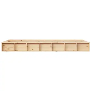 Berkfield Bed Frame 75x190 cm Small Single Solid Wood