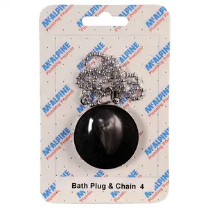 McAlpine CARD-4 Bath Plug & Chain - BP4 + CH4-18